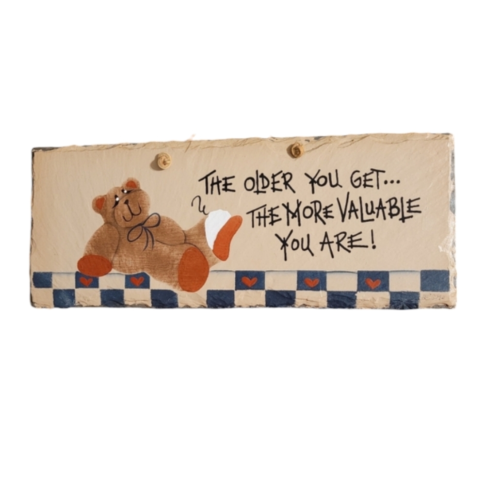 Handcrafted & Handpainted Hanging  Slate Tile by Plain Jane New Orleans